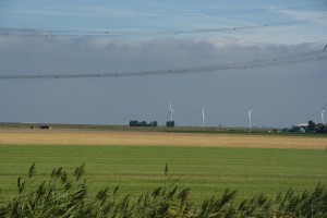 Windturbines en hoogspanning